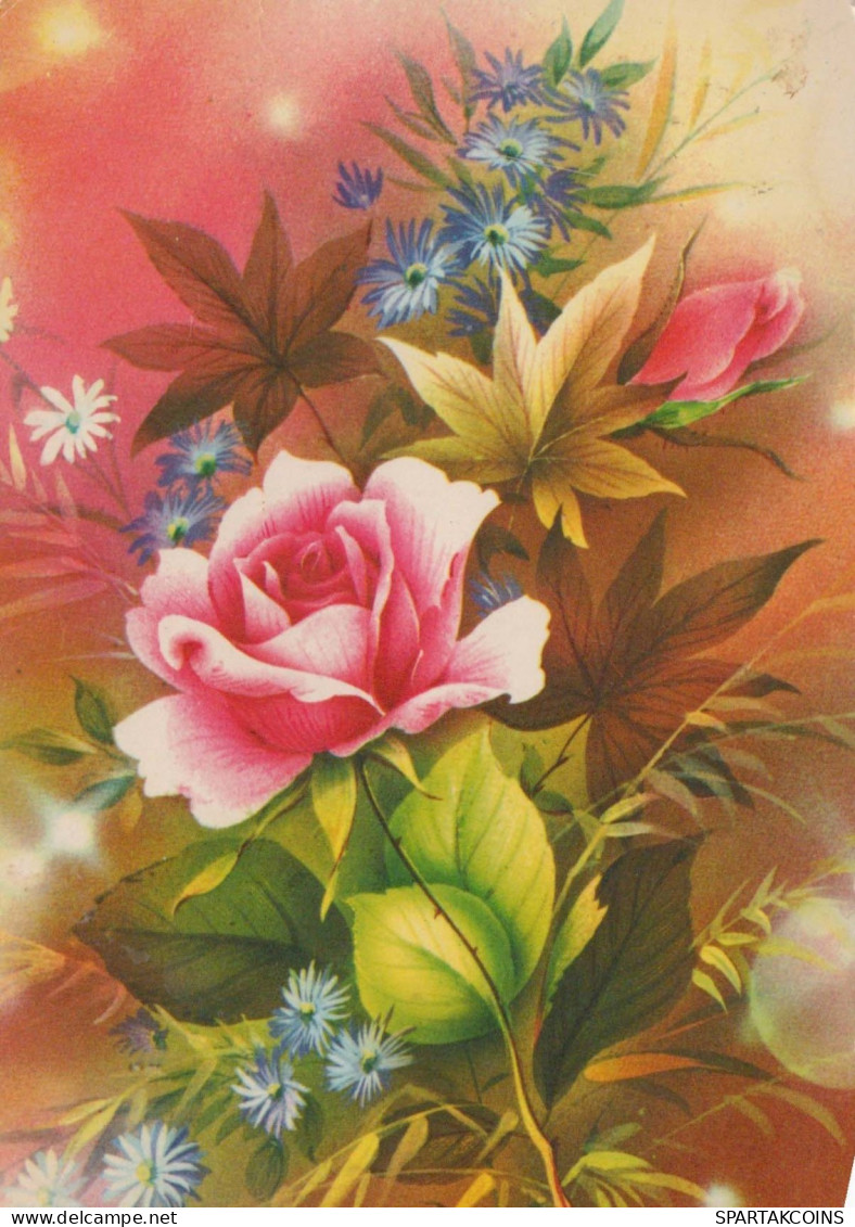 FLOWERS Vintage Postcard CPSM #PBZ424.A - Fleurs