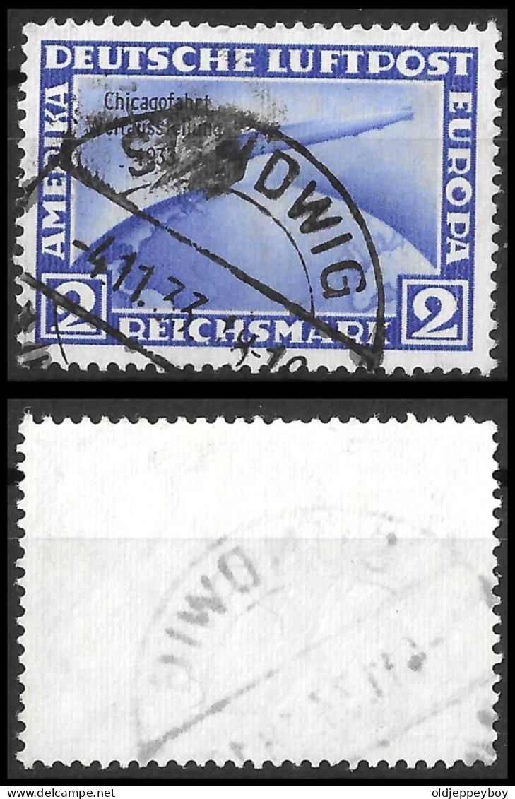 German Reich, 1933, Chicagofahrt, Used, Good Quality, Mi. 497 Gestempelt Value 250€ - Poste Aérienne & Zeppelin