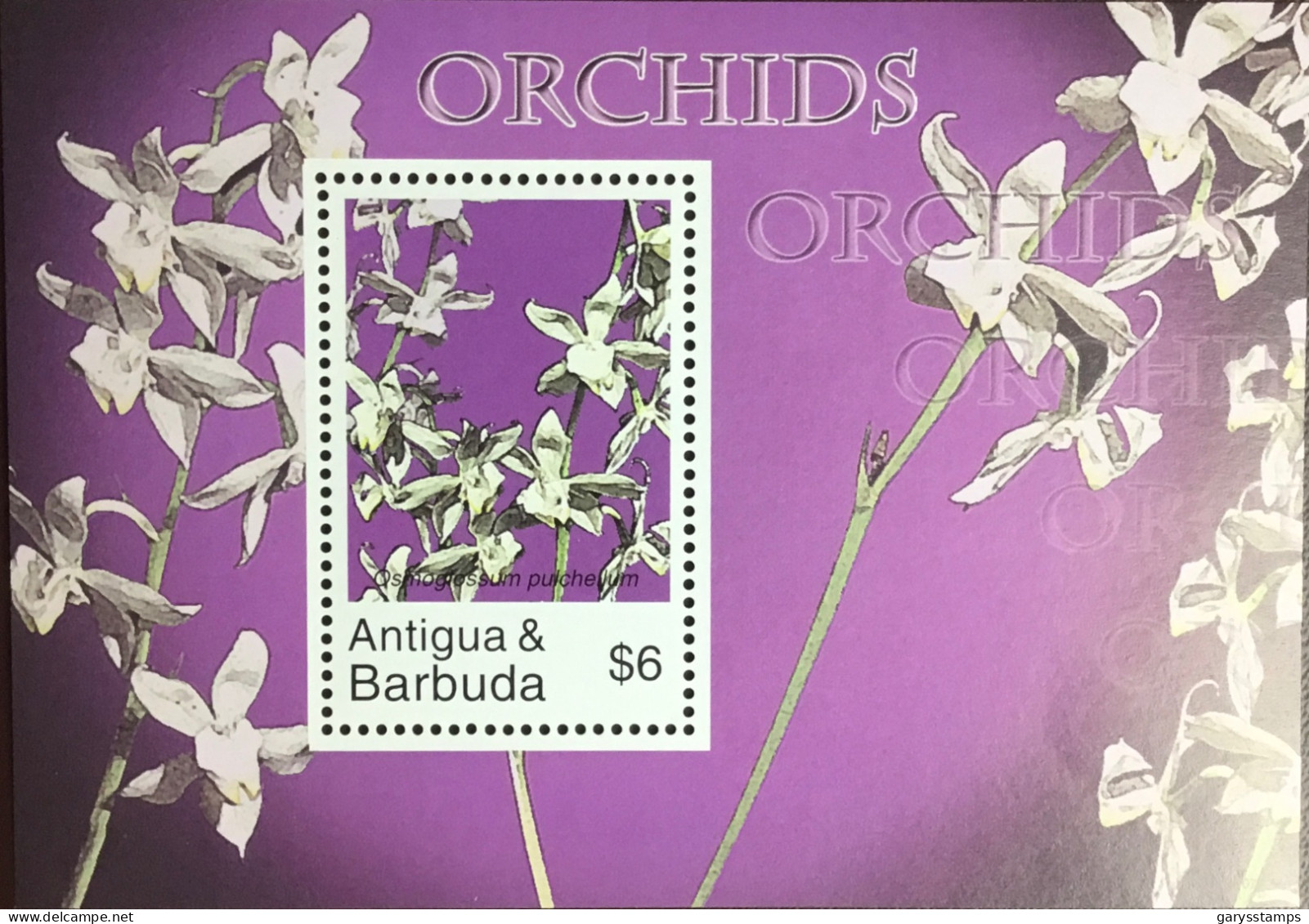 Antigua 2007 Orchids Flowers Minisheet MNH - Orchideeën