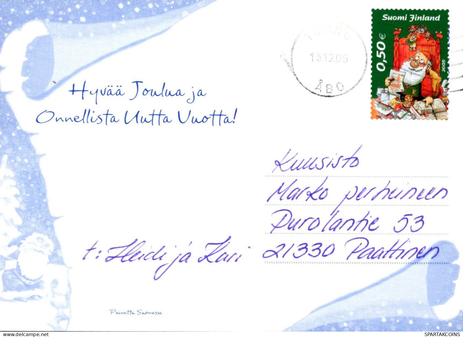 PÈRE NOËL Bonne Année Noël GNOME Vintage Carte Postale CPSM #PAU459.A - Santa Claus