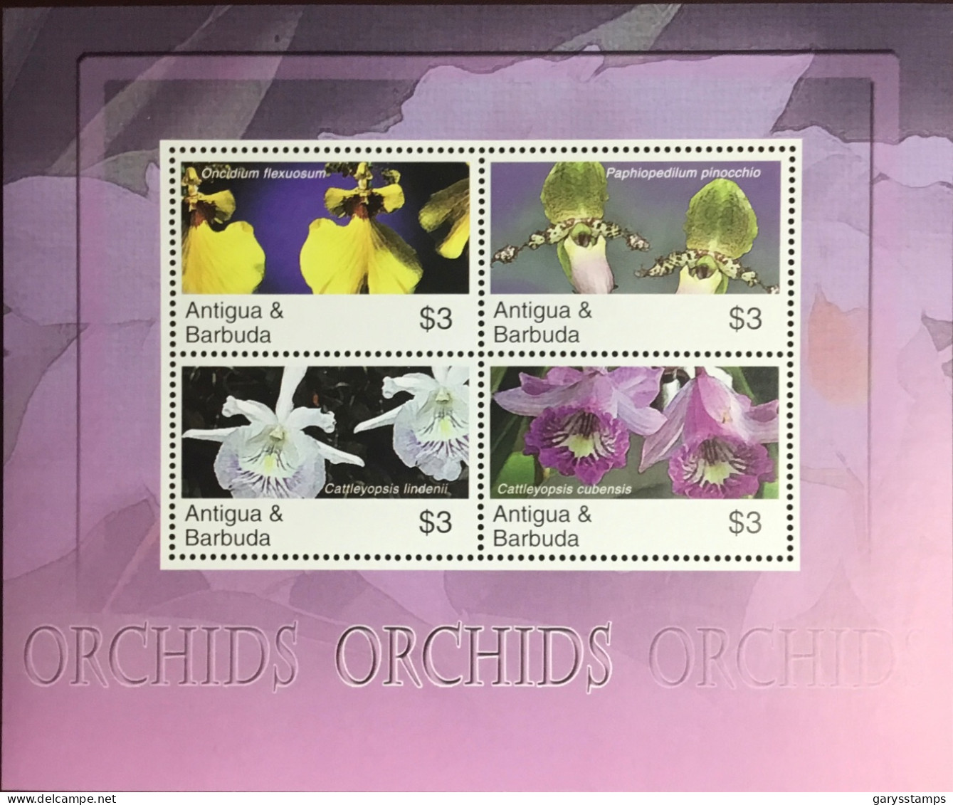 Antigua 2007 Orchids Flowers Sheetlet MNH - Orchidées