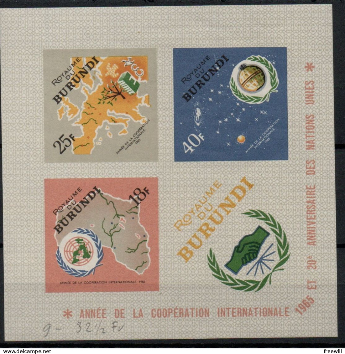 Année De La Coopération Internationale- Internationale Co-operation Year  XX 1965 - Emissioni Congiunte