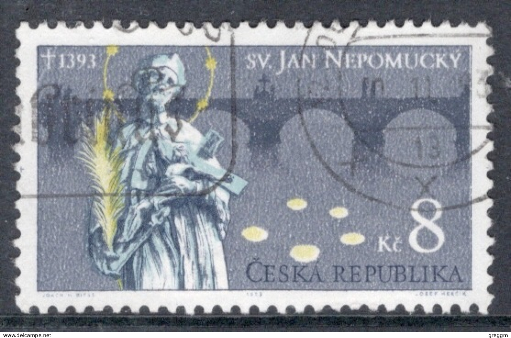 Czech Republic 1993 Single Stamp To Celebrate The 600th Anniversary Of The Death Of St. John Of Nepomuk In Fine Used - Oblitérés