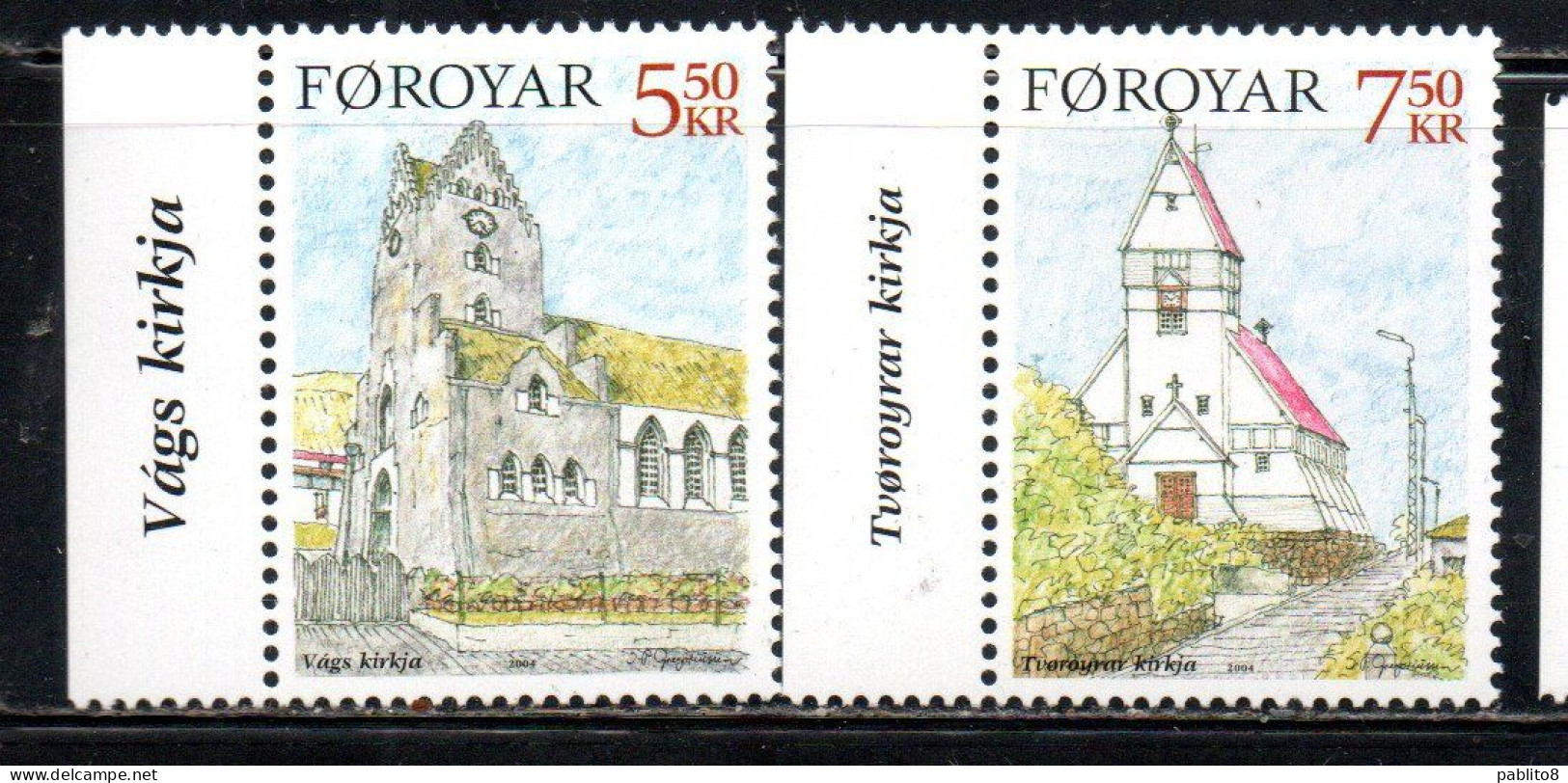 FAEROER FAROE ISLANDS Féroé Faroer Føroyar 2004 CHRISTMAS NATALE NOEL WEIHNACHTEN NAVIDAD COMPLETE SET SERIE MNH - Islas Faeroes