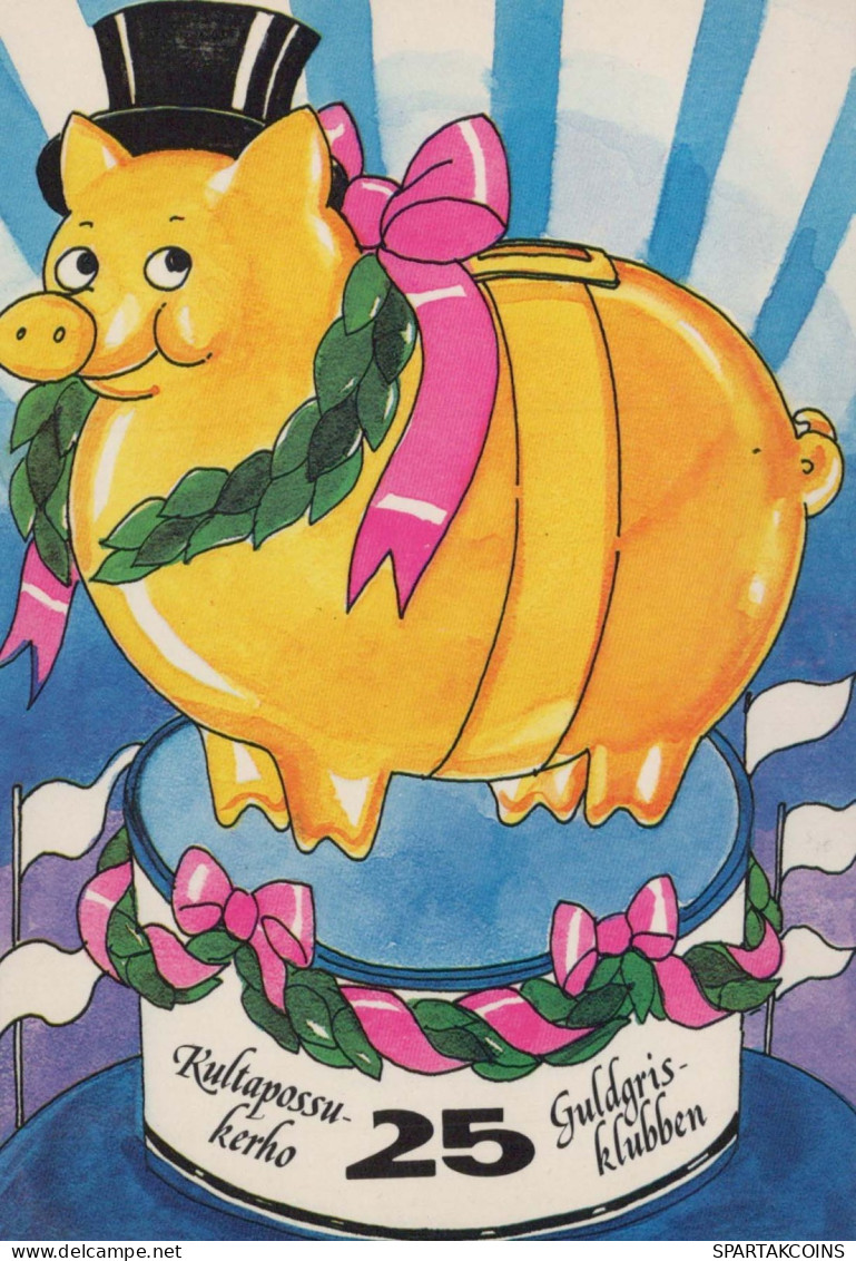 PIGS Animals Vintage Postcard CPSM #PBR764.A - Schweine