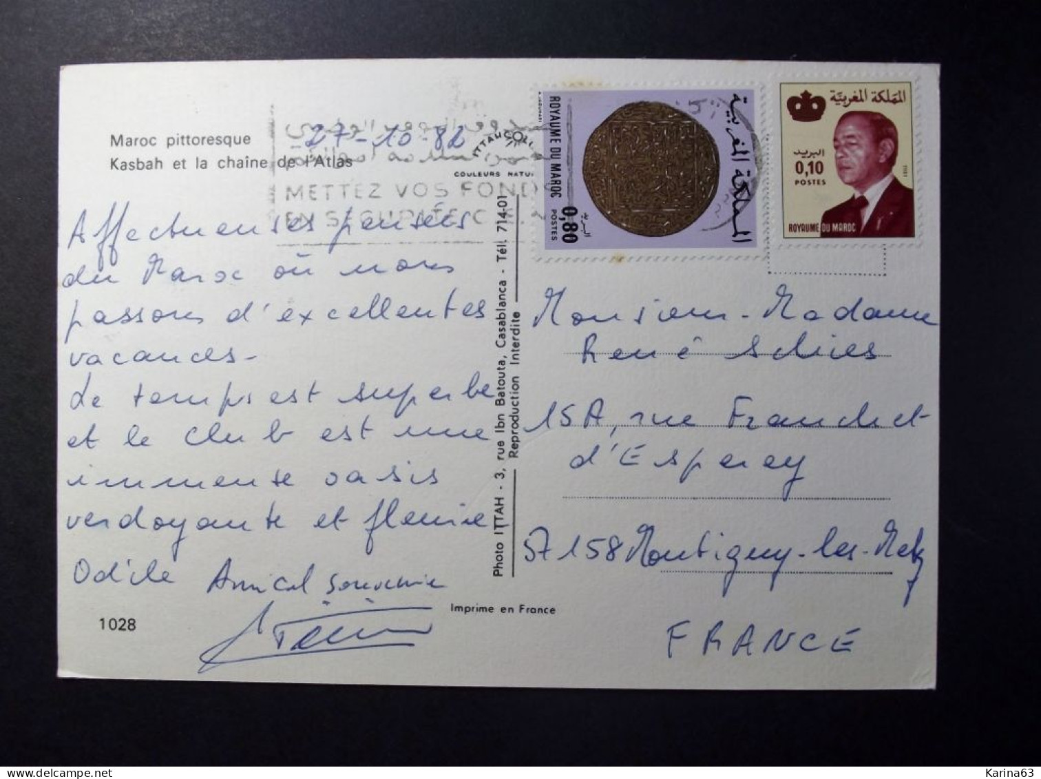 Morocco - Maroc -  Kasbah Et La Chaine De L'Atlas - Mountains - Used Card With Stamp / Timbre - Marrakech