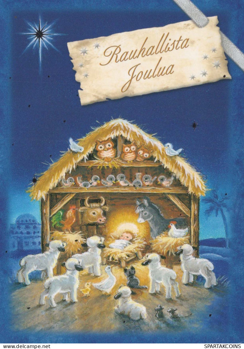 CRISTO SANTO Gesù Bambino Natale Religione Vintage Cartolina CPSM #PBP704.A - Jesus