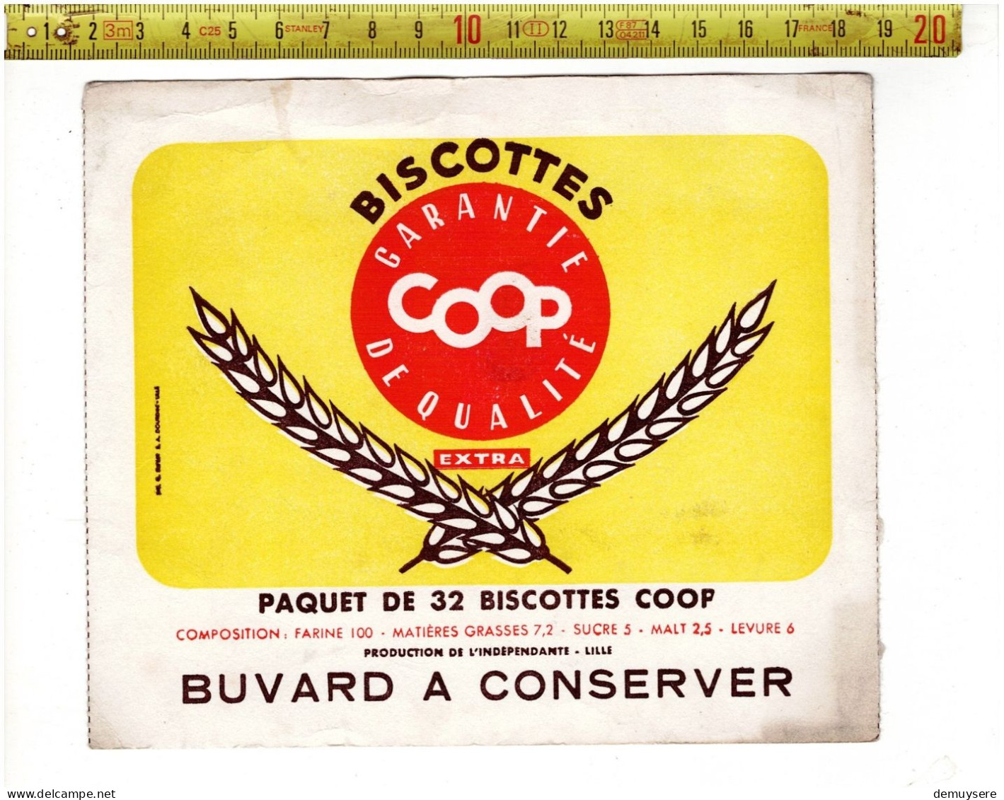 SOLDE 2023 ( BUVARD )  BISCOTTES COOP - Lebensmittel