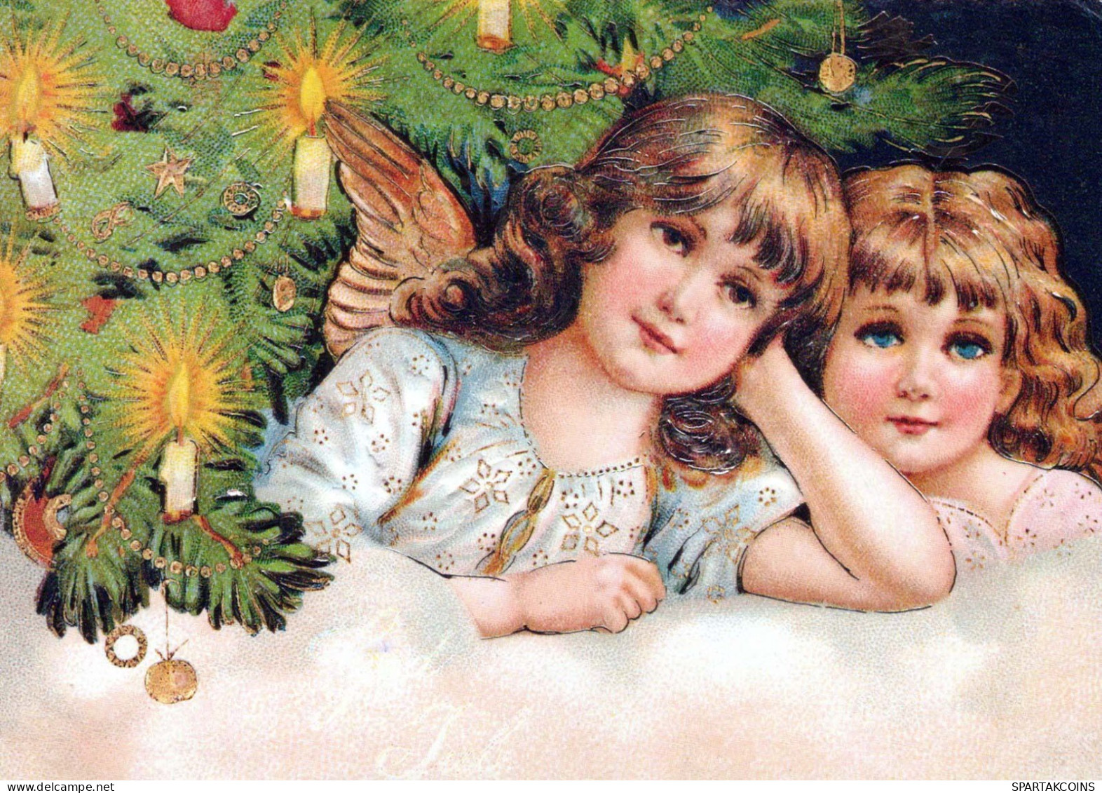 ÁNGEL Navidad Vintage Tarjeta Postal CPSM #PBP398.A - Anges