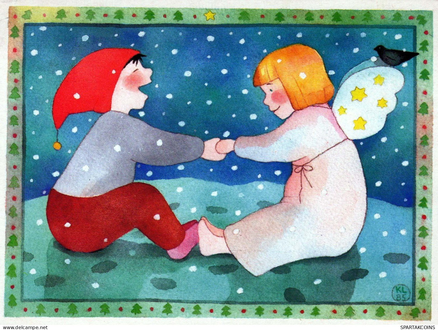 ENGEL Weihnachten Vintage Ansichtskarte Postkarte CPSM #PBP261.A - Anges