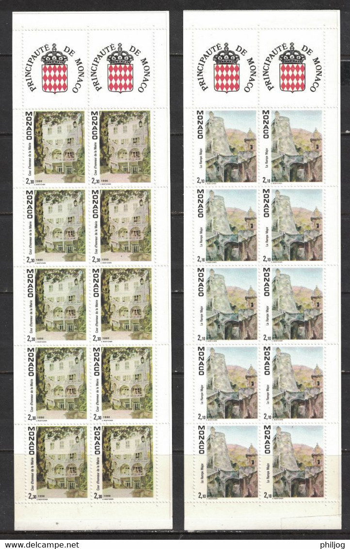 Monaco - Année 1990 Complète - Neuve SANS Charnière - 48 Timbres Du 1705 à 1752 + Préo, 1 BF, 2 Carnets - MNH Year 1990 - Años Completos