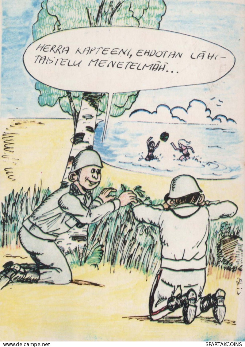 SOLDATI UMORISMO Militaria Vintage Cartolina CPSM #PBV800.A - Umoristiche