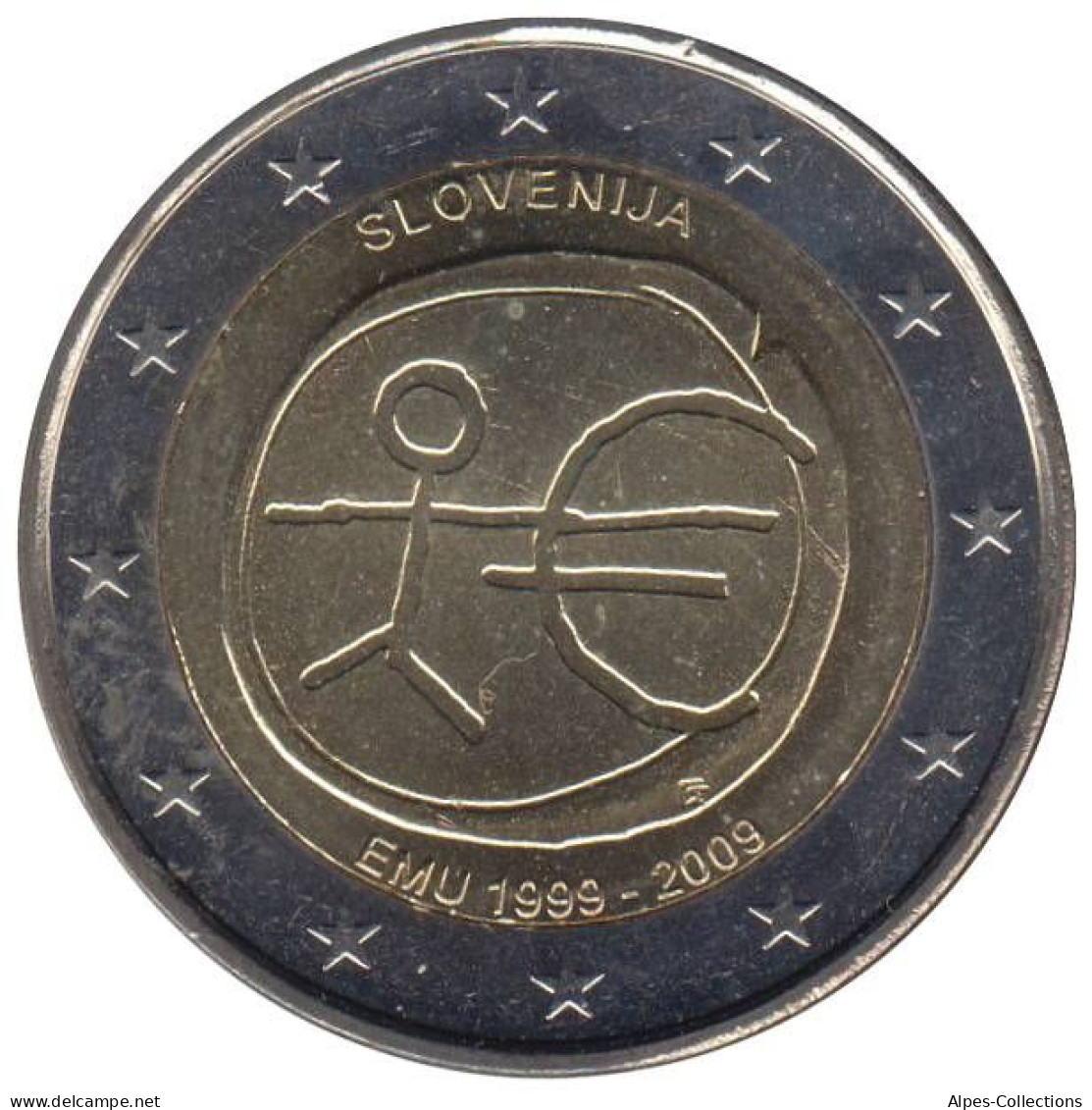 SV20009.1 - SLOVENIE - 2 Euros Commémo. 10 Ans De L'UEM - 2009 - Slovénie