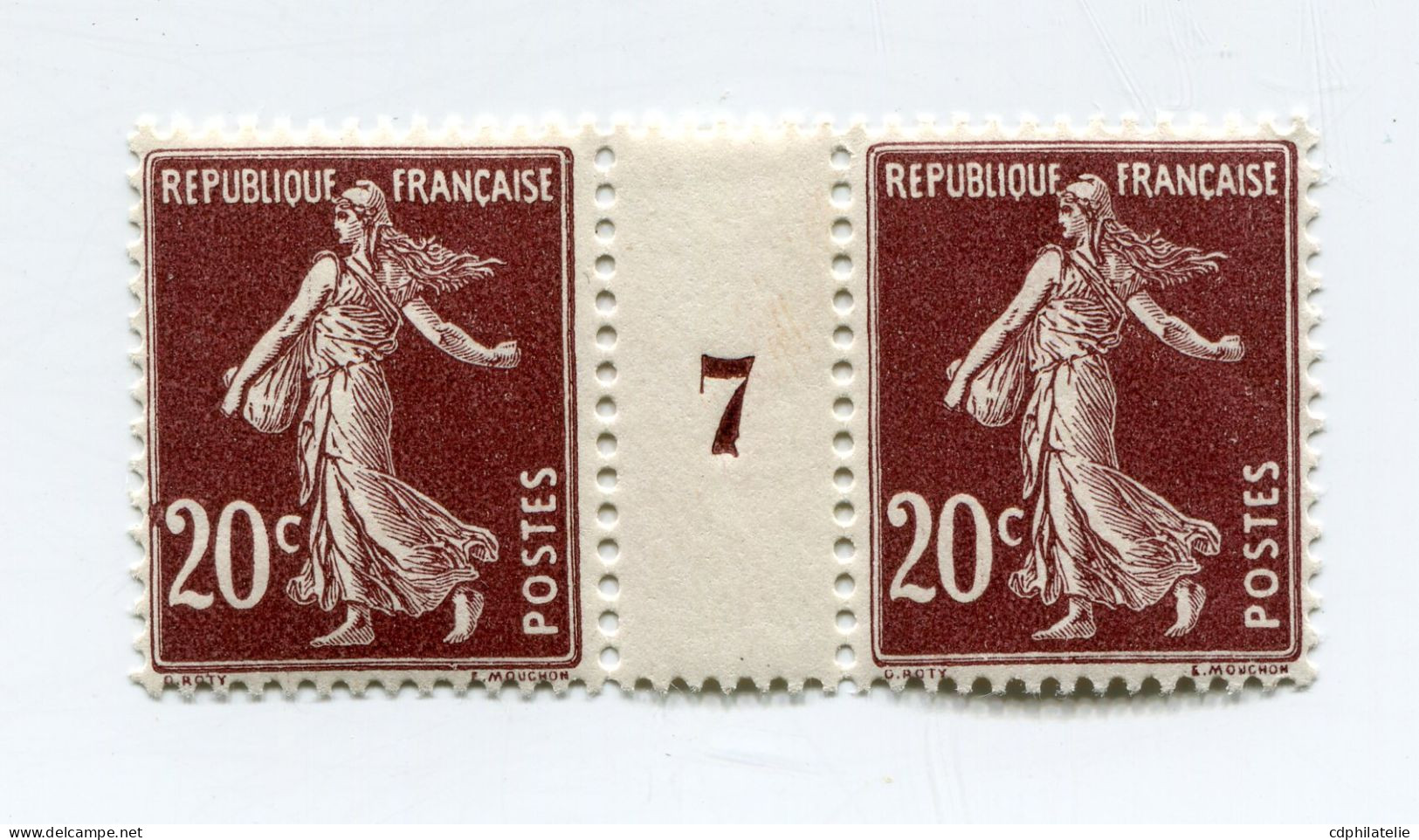 FRANCE N°139 ** EN PAIRE AVEC MILLESIME 7 ( 1907 ) - Millésime