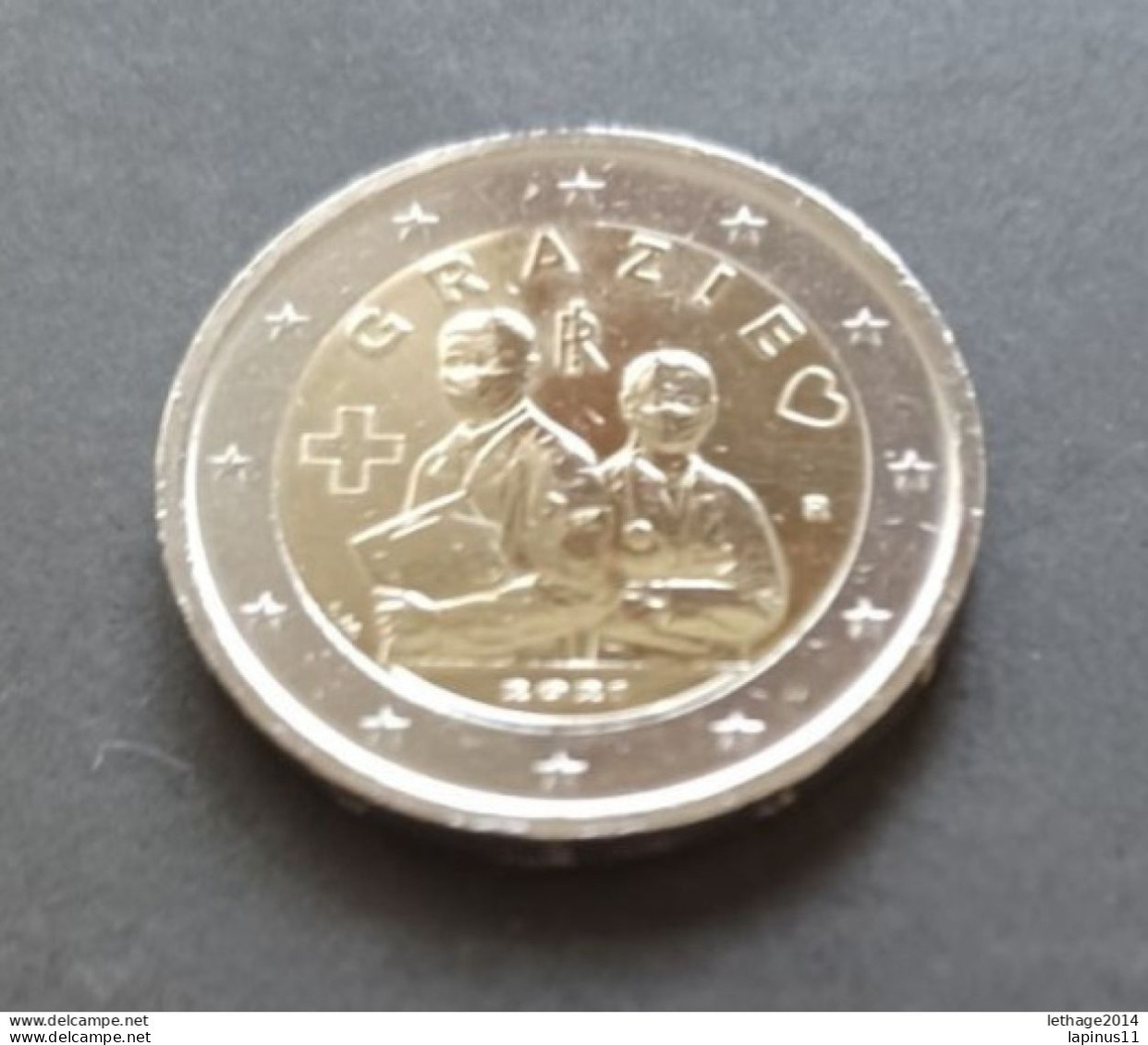 COIN MONETA 2 EURO 2021 COMMEMORATIVA GRAZIE PROFESSIONI SANITARIE COVID CORONA RARA - Belgium