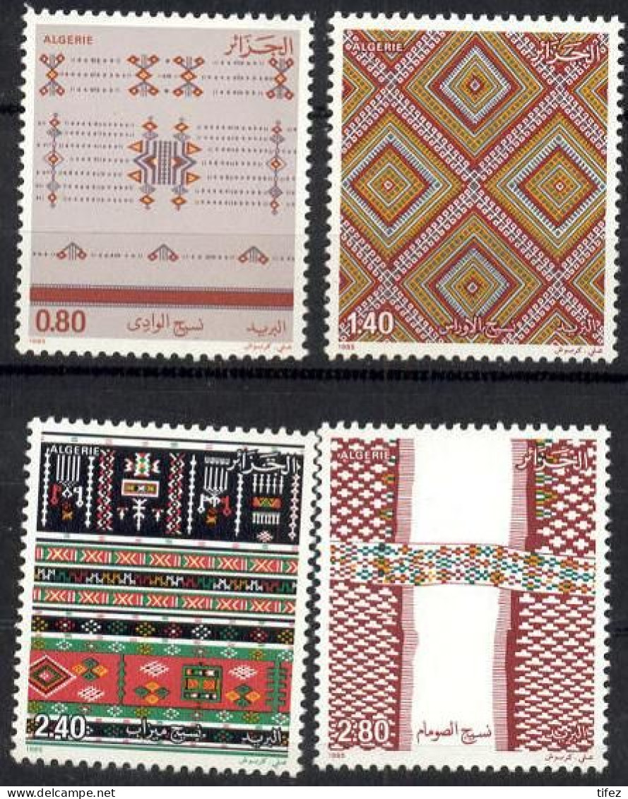 Année 1985-N°854/857 Neufs**MNH : Tissages Traditionnels - Algeria (1962-...)
