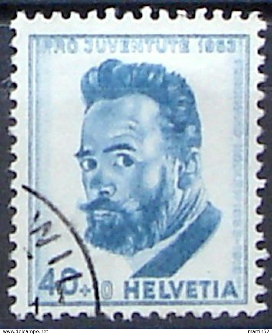 Schweiz Suisse 1953: Ferdinand Hodler (1853-1918) Zu WI152 Mi 592 Yv 543 Mit Eck-Stempel.....WIL (Zumstein CHF 12.00) - Gebraucht