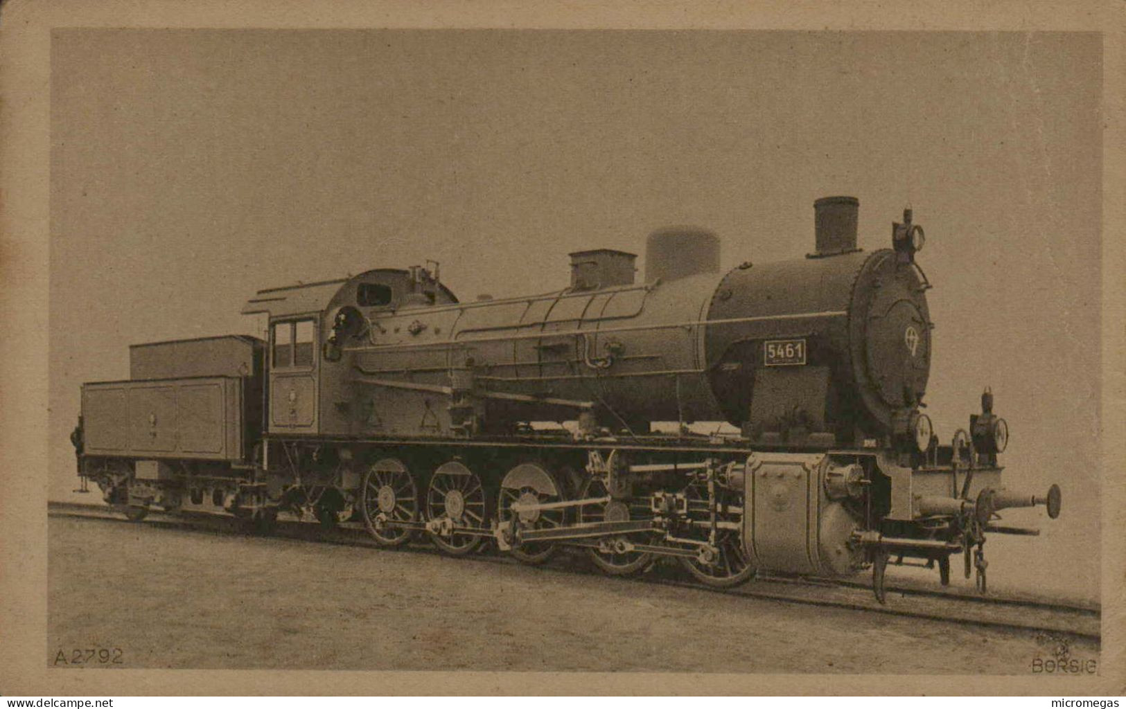 A. Borsig - Lokomotive Gattung G10, Geliefert 1914 An Die Eisenbahn Direktion Kattowitz - Pli Bord Droit - Treni