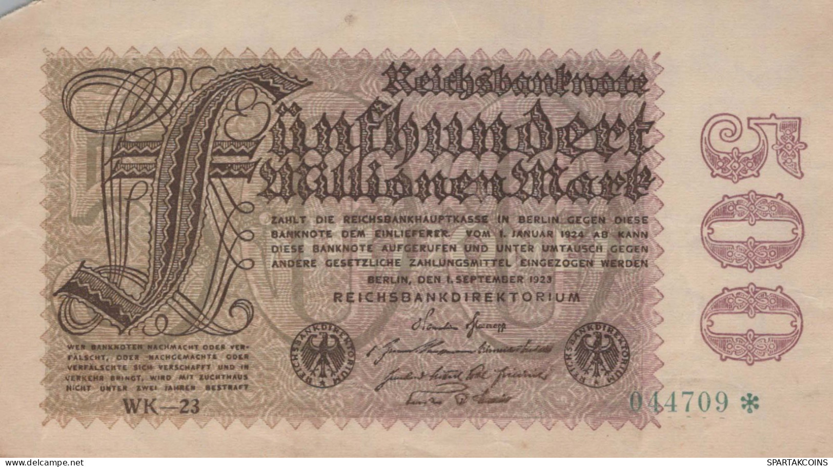 500 MARK 1923 Stadt BERLIN DEUTSCHLAND Notgeld Papiergeld Banknote #PK921 - Lokale Ausgaben