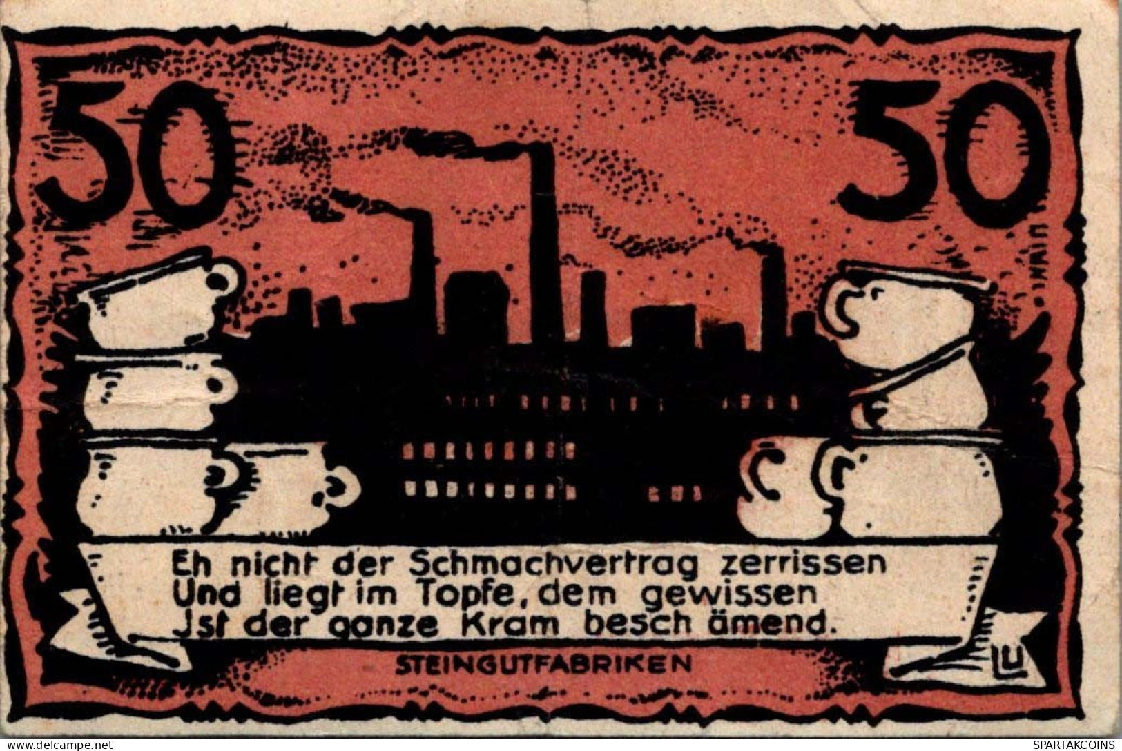 50 PFENNIG Stadt NEUHALDENSLEBEN Saxony DEUTSCHLAND Notgeld Banknote #PH871 - Lokale Ausgaben
