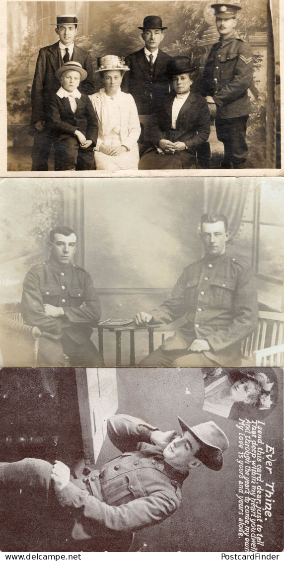 WW1 Soldiers Incl 3x German Canada Army & UK War Postcard S - War 1914-18