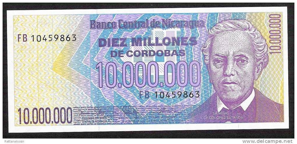 NICARAGUA   P166  10.000.000 CORDOBAS   1990   UNC. - Nicaragua