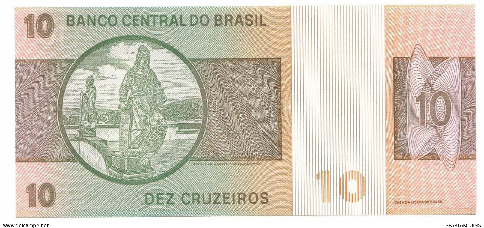 BRASIL 10 CRUZEIROS 1970 UNC Paper Money Banknote #P10836.4 - [11] Local Banknote Issues