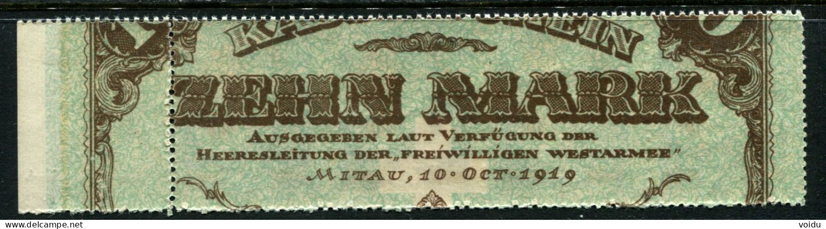 Latvia Lettland 1919 Mi 41 MNH** Vertically Imperforate - Latvia