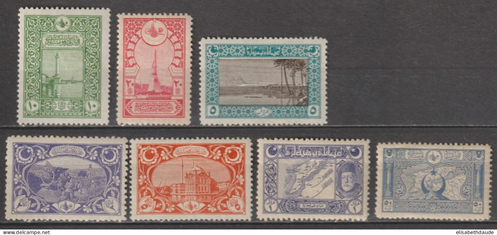 1917 - TURQUIE - SERIE COMPLETE YVERT N°572/578 * MH - - Unused Stamps