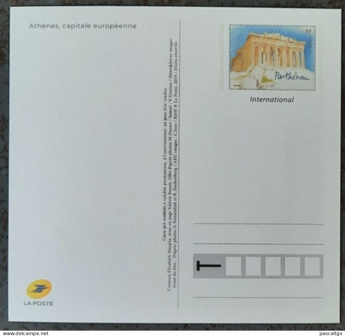 2004 - Entier Postal International - 20gr (1,96 Euro) - ** ATHENES Capitale Européenne ** - 3721 - LUXE - - Documents De La Poste