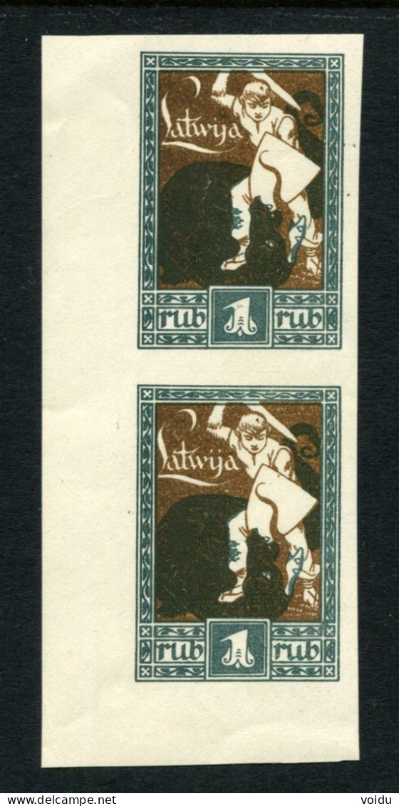 Latvia Lettland 1919 Mi 39 (*)  Imperforate - Letonia