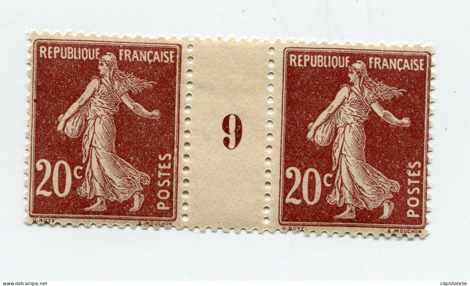 FRANCE N°139 ** EN PAIRE AVEC MILLESIME 9 ( 1909 ) - Millésimes