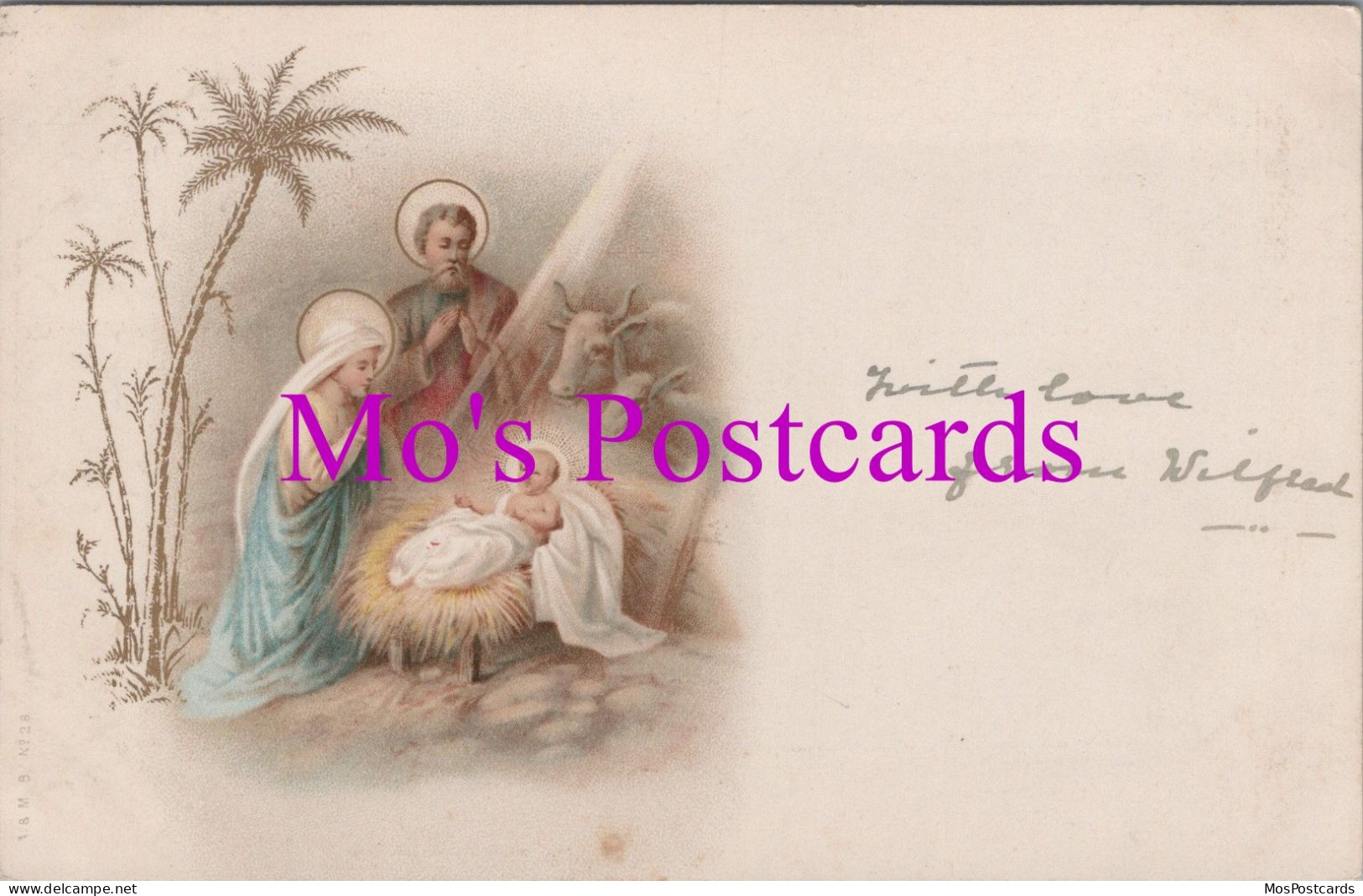 Religion Postcard - Baby Jesus In A Manger DZ75 - Jesus