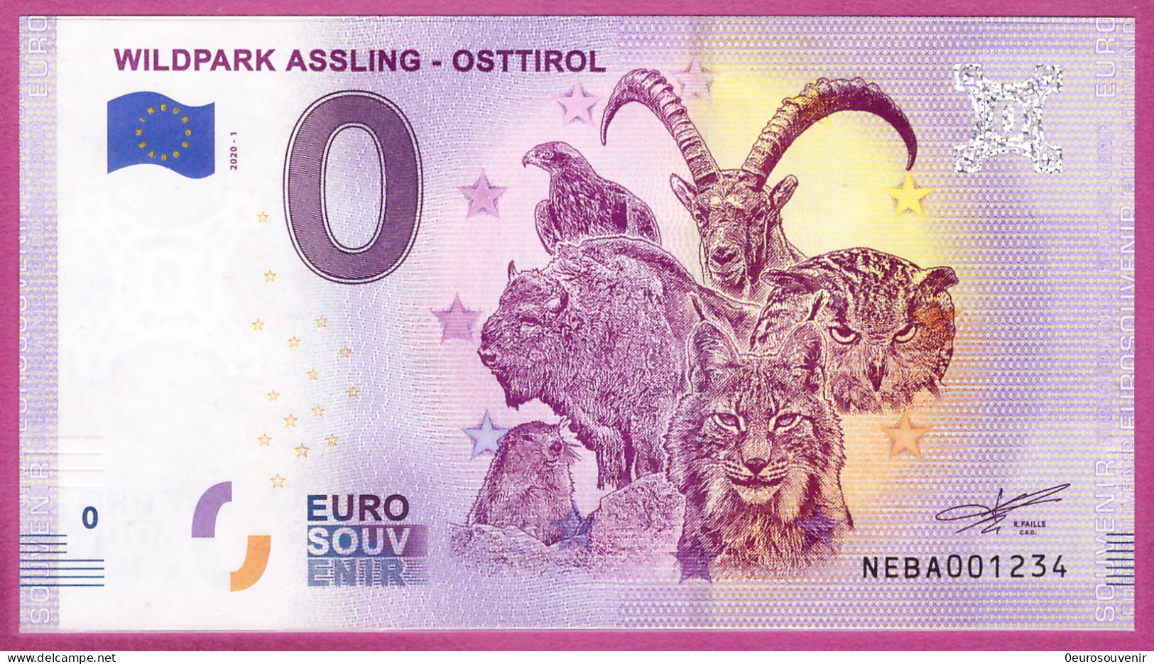 0-Euro NEBA 2020-1 # 1234 ! WILDPARK ASSLING - OSTTIROL - Pruebas Privadas