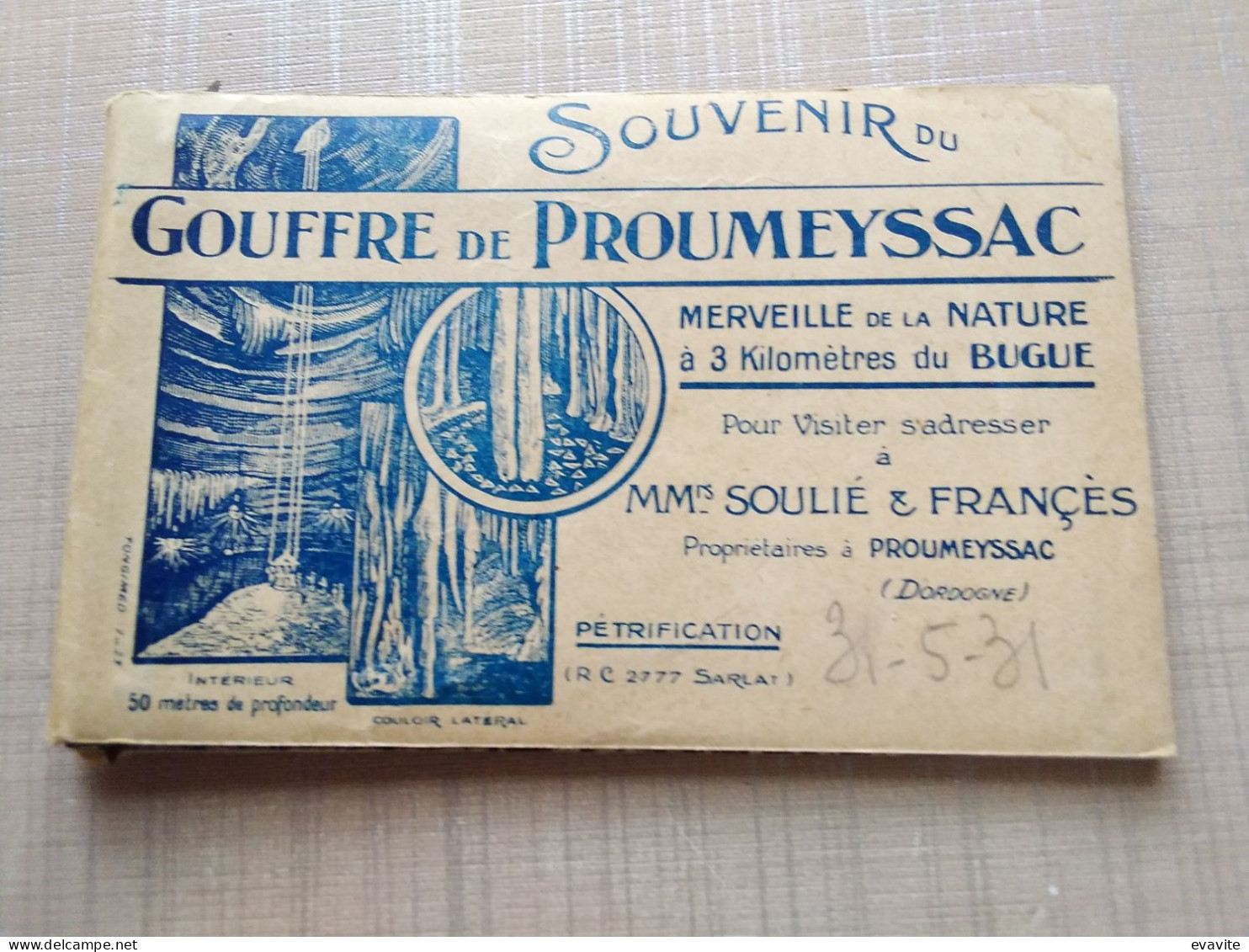 (24)   Dordogne   Carnet  Souvenir Du Gouffre De PROUMEYSSAC - Autres & Non Classés