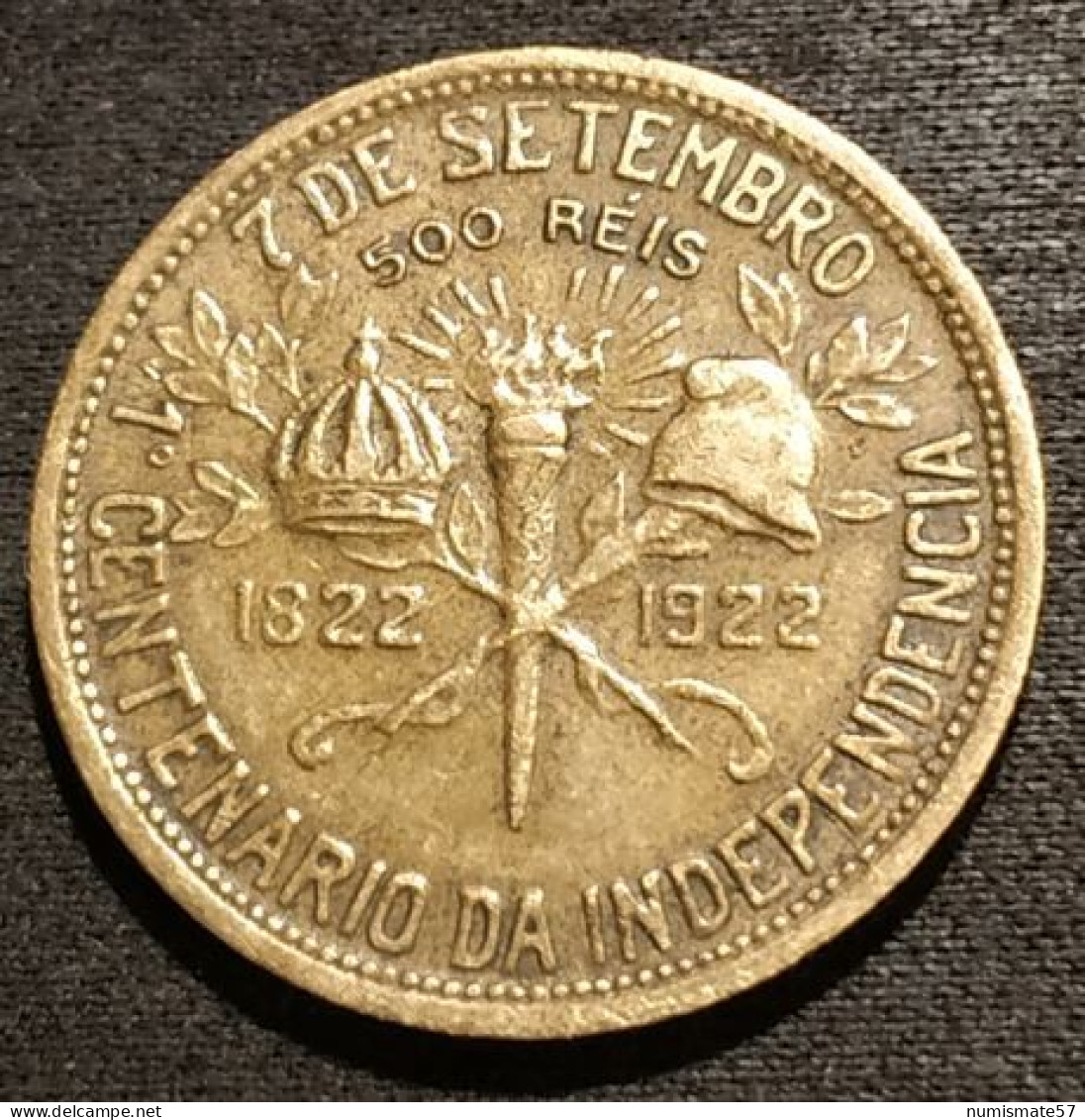 BRESIL - 500 REIS 1922 - Centenaire De L'indépendance - KM 521 - Brasil - Brazil