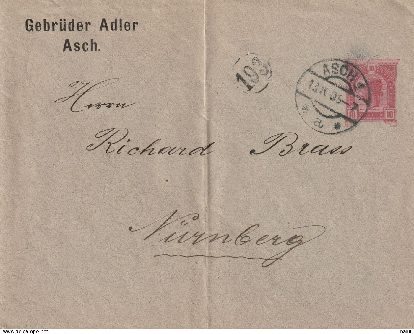 Autriche Entier Postal Privé Asch 1905 - Sobres