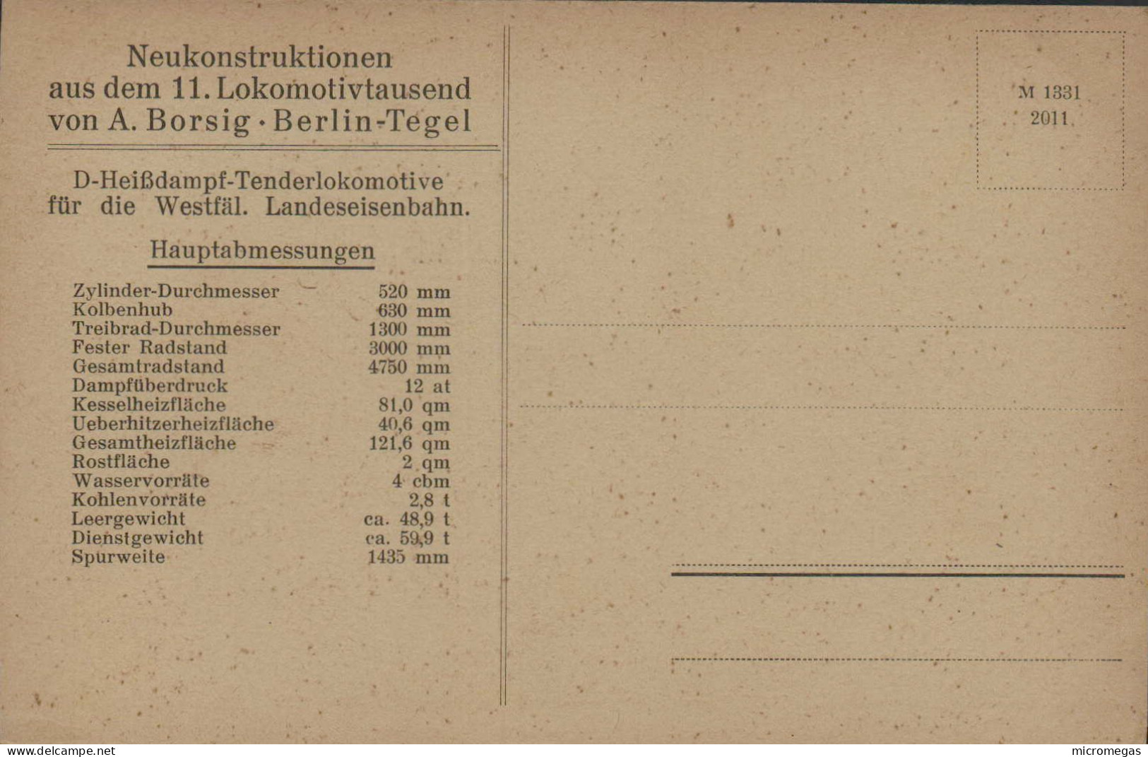 Neukonstruktionen Aus Dem 11. Lokomotivtausend Von A. Borsig-Berlin-Tegel - Trains