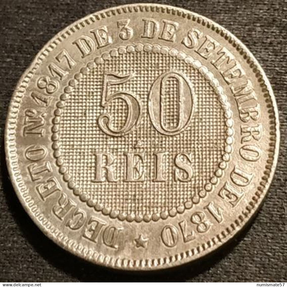 Pas Courant - BRESIL - 50 REIS 1886 - Pedro II - KM 482 - Brasil - Brazil - Brazilië