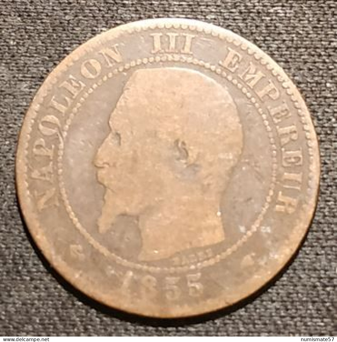 FRANCE - 2 CENTIMES Napoléon III - Tête Nue - 1855 A - Ancre - Gad 103 - KM 776.1 - 2 Centimes