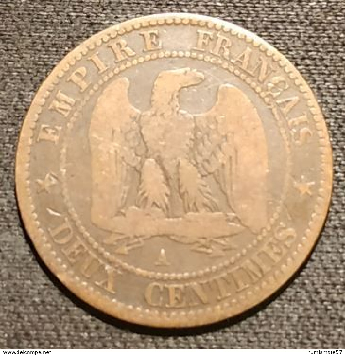 FRANCE - 2 CENTIMES Napoléon III - Tête Nue - 1855 A - Ancre - Gad 103 - KM 776.1 - 2 Centimes