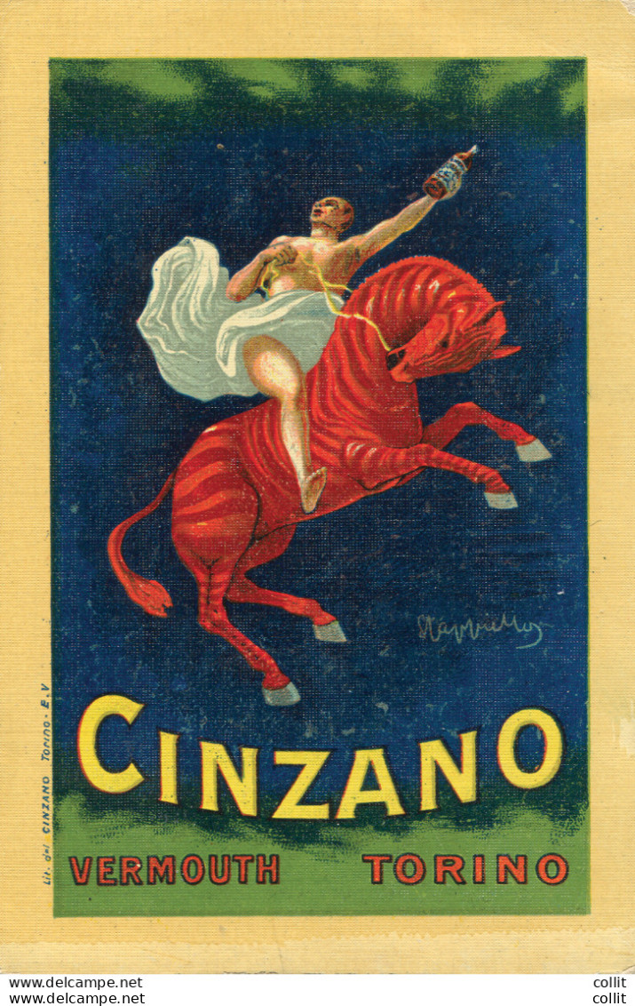 Pubblicità - Cartoncino Telato A Colori Pubblicitario Cinzano Vermout - Poststempel