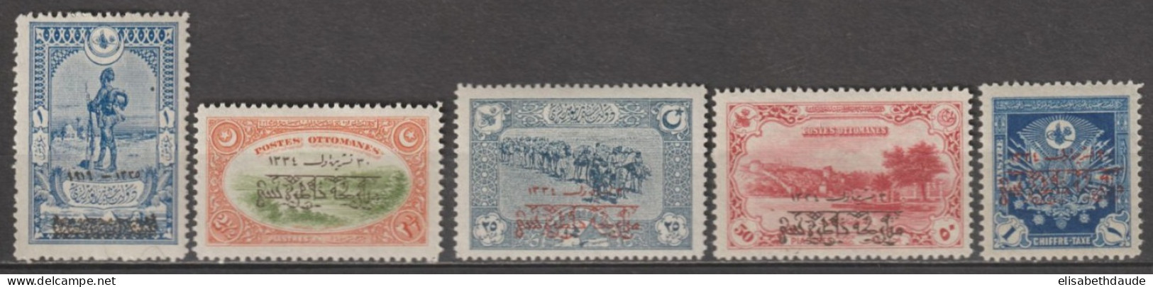 1919 - TURQUIE - YVERT N°583+587+591+592+594 * MH - COTE = 600 EUR ! - Unused Stamps