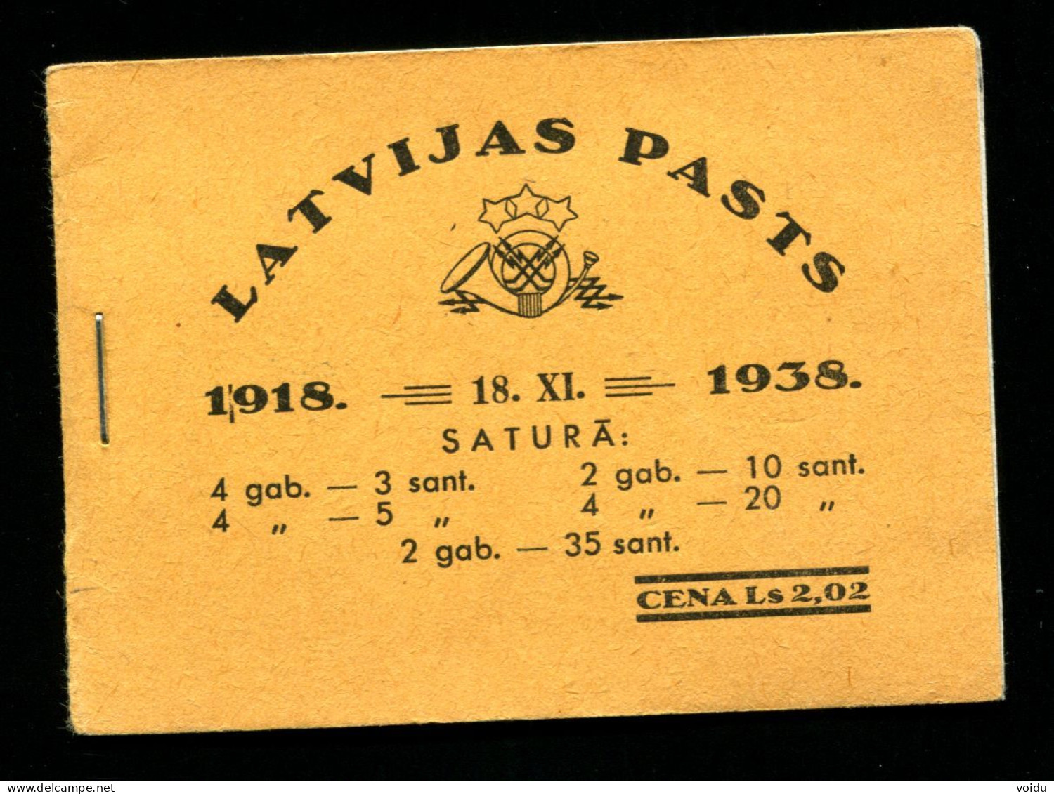 Latvia Lettland 1938 Booklet Postfris**  VF - Lettland