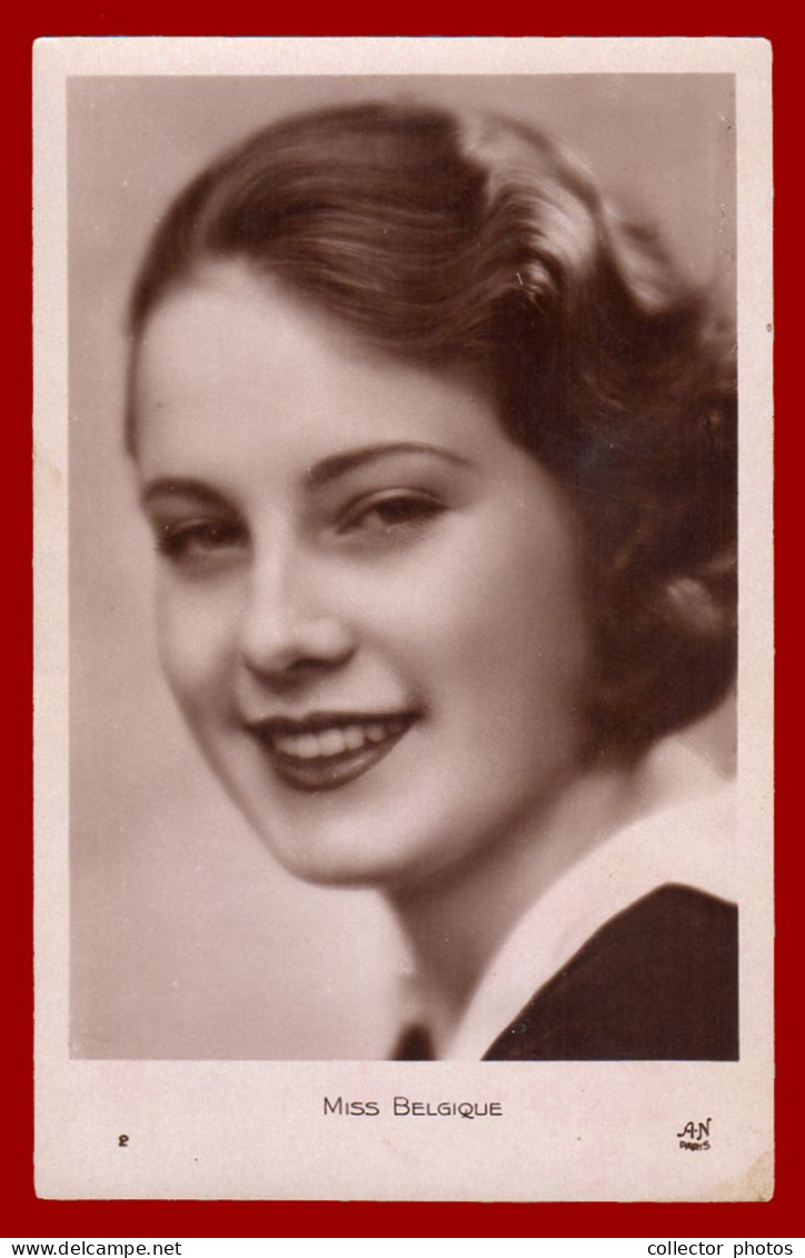 European Beauty Pageants before World War II. Lot of 9 original postcards "Miss". ("AN" edition - Raris) [de123]