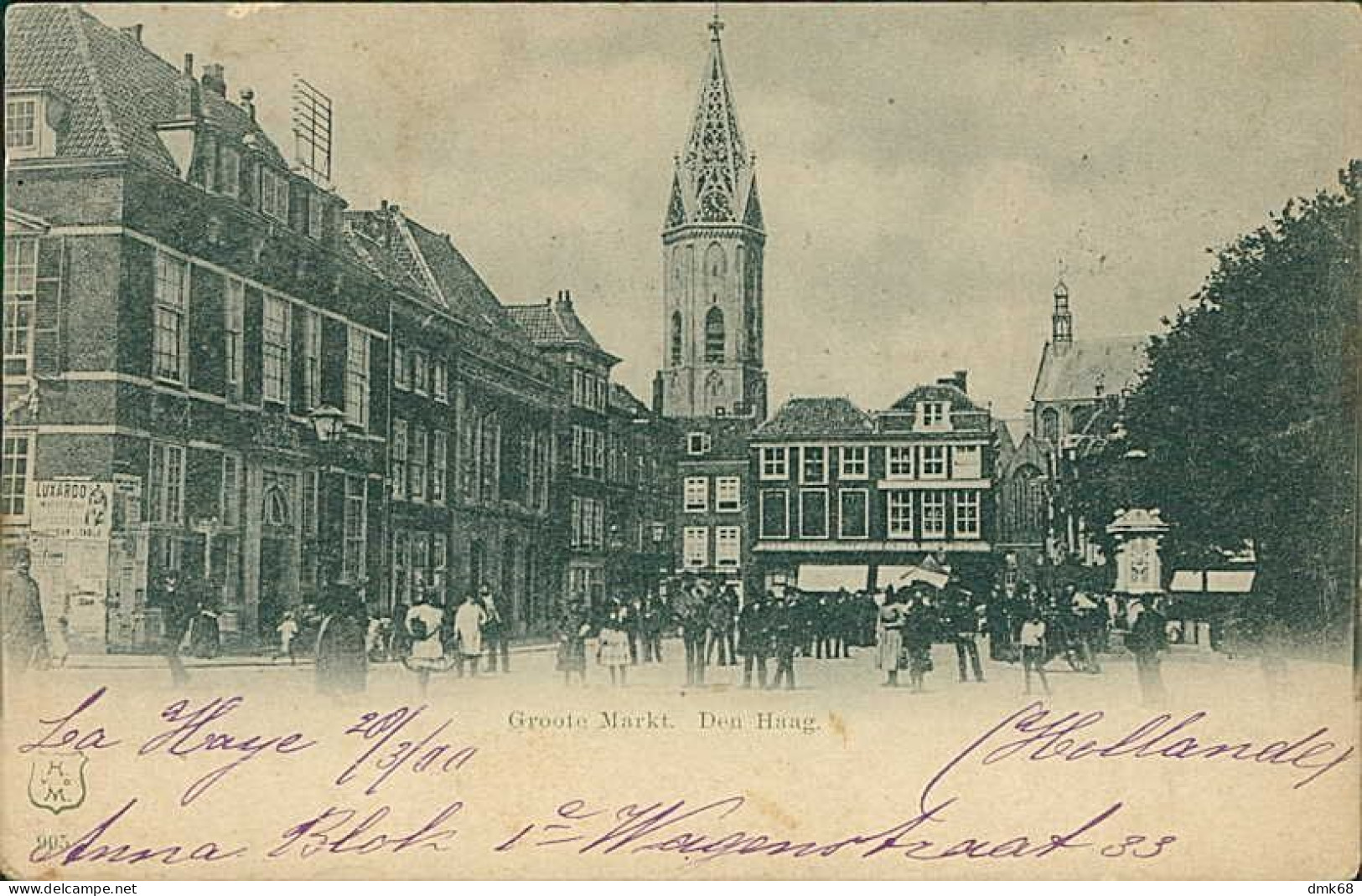 NETHERLANDS - GROOTE MARKT - DEN HAAG - MAILED 1900s - STRIP OF 5 STAMPS (18162) - Den Haag ('s-Gravenhage)