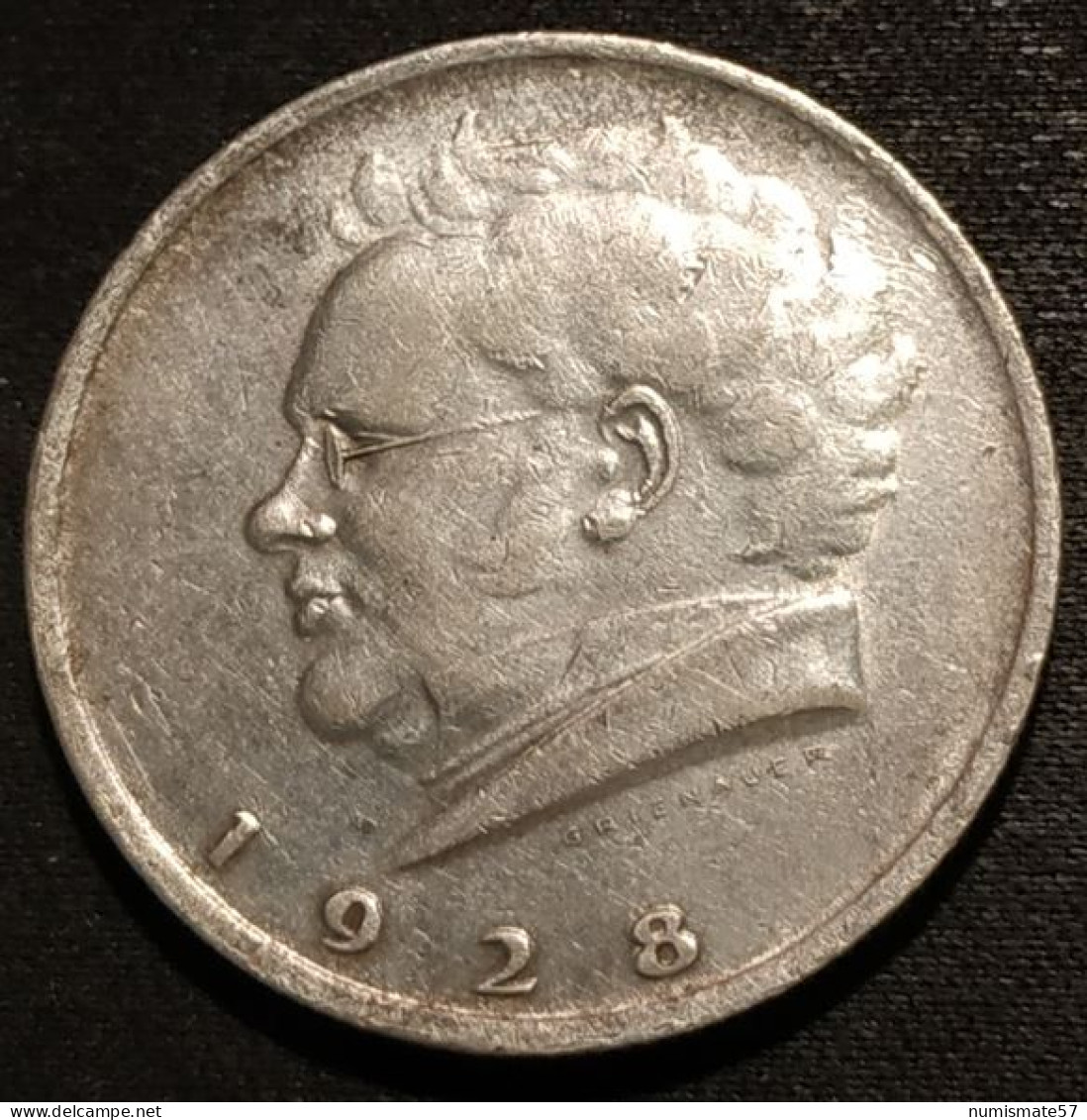 AUTRICHE - AUSTRIA - 2 SCHILLING 1928 - Argent - Silver - Franz Schubert - KM 2843 - Austria