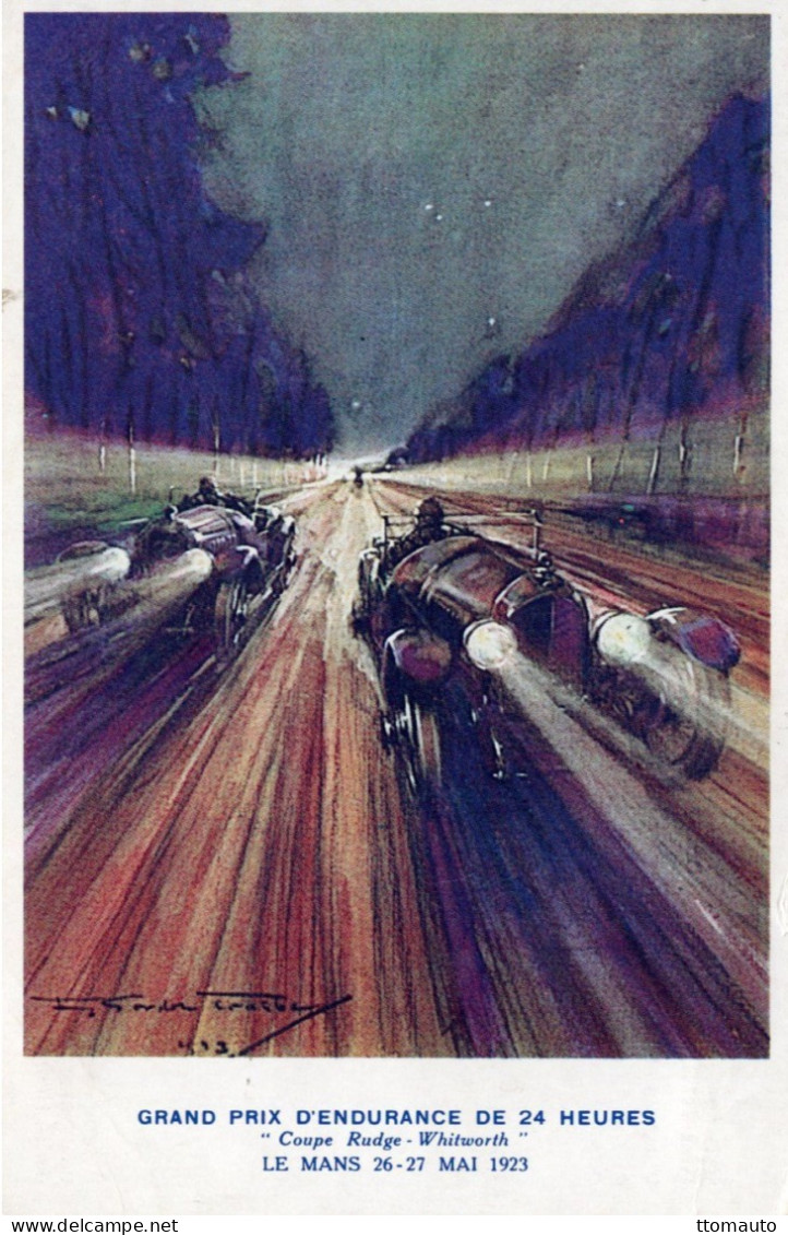 Grand Prix D'Endurance De 24 Heures 1923 - Coupe Rudge-Whitworth   -  Art Carte Postale - Le Mans