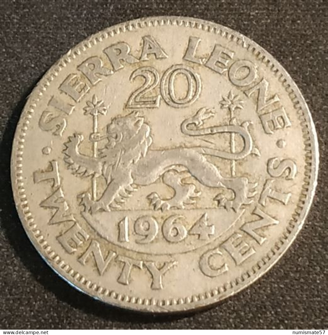 SIERRA LEONE - 20 CENTS 1964 - KM 20 - Sir Milton Margaï - Sierra Leone