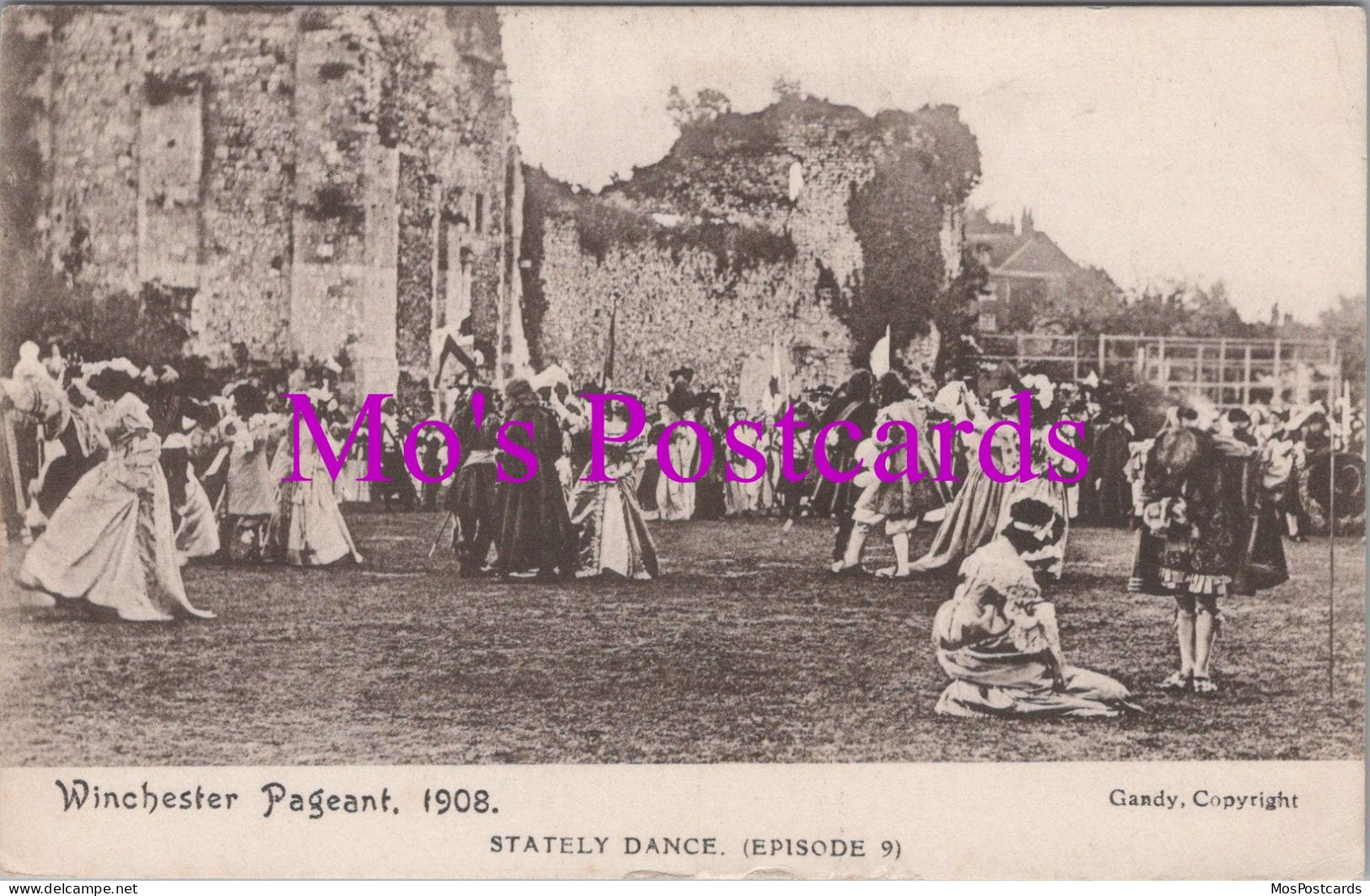 Hampshire Postcard - Winchester Pageant, 1908, Stately Dance  DZ77 - Histoire